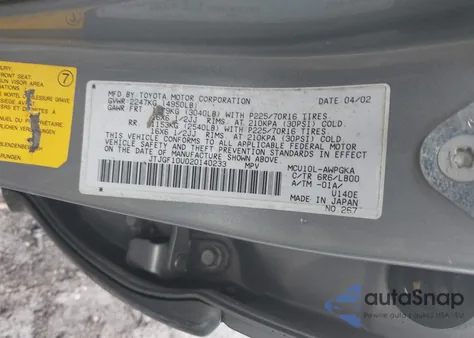 2002 Lexus Rx 300 z USA, uszkodzony, nr VIN JTJGF10U020140233